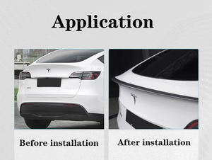 Aileron de coffre arrière en fibre de carbone de haute qualité avec ruban adhésif 3M pour Tesla Model Y Juniper 2025 Model 3 Brillant Mat - Product Image 5