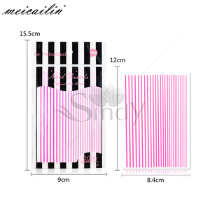 Miếng Dán Móng Tay Màu Sắc Mới Băng Dính Sọc Đường Cong Miếng Dán Móng Tay Nghệ Thuật - Product Image 5