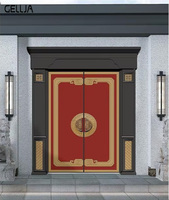Porte de sécurité moderne en fer forgé robuste, isolée thermiquement, résistante aux chocs, pour entrée principale extérieure d'hôtels