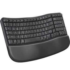 Ergonomische kabellose Tastatur 2,4 GHz USB mit gepolsterter Handballen auflage-Neues <span class=keywords><strong>Desktop</strong></span>-Zubehör - Product Image 1