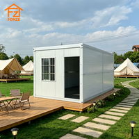 Conteneur pliable de luxe modulaire pour le camping, les séjours à domicile et les chantiers de construction