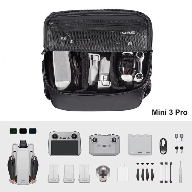 STARTRC Portable PU Waterproof Drone Shoulder Storage Bag Case for DJI Mini 3 Pro Mavic 3 Air 2 Mini 2 Accessories