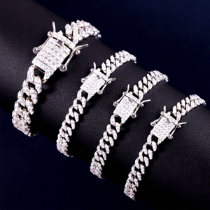 Yy Hot-sale <b>Iced</b> <b>Out</b> 6 mm Diamond Cuban Link <b>Chain</b> Bracelets Vvs Moissanite Bracelets 925 Sterling Silver Fine Jewelry Bracelets - Product Image 1