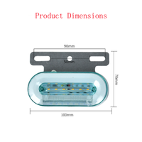 Nuevas Luces Laterales LED de Advertencia de Emergencia de Alta Calidad, 12V-24V, Impermeables, ABS+LED, Blanco/Amarillo, Doble Color, para Camiones, Modificación/Actualización
