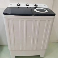 Lave-linge semi-automatique à deux cuves 10 kg lavage 7 kg essorage, contrôle électronique pour usage domestique et hôtelier