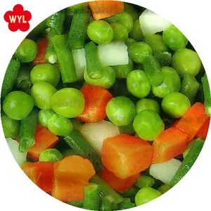 Frijoles vegetales Zanahoria Guisantes verdes mezclados con especias verdes Bolsas de embalaje de frutas y verduras frescas en rollo Pulsos de grado A