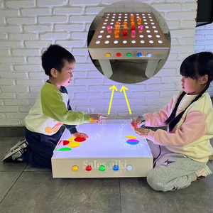 Botones LED, Artículos sensoriales de mesa con varillas de arcoíris, Sala sensorial de juego divertido superior, mesa de grafiti lavable DIY, Sala sensorial de juegos - Product Image 1