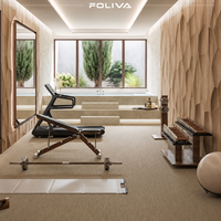 Blok Yoga dengan logo, Kayu Solid, Bata Yoga Kayu, Permukaan Anti Selip untuk Pilates, Peregangan, Latihan Keseimbangan, Studio Rumah