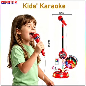 Micrófono de Karaoke con Luz LED, Juguete Musical Educativo, Regalo para Niños, para Cantar <span class=keywords><strong>Canciones</strong></span> - Product Image 1