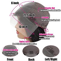 Pelucas Frontales de Cabello Humano Virgen Remy, 180% de Densidad, Brasileño, Pre-desplumado, Ondulado, para Encaje sin Pegamento, HD Frontal, para Mujer, 28 Pulgadas
