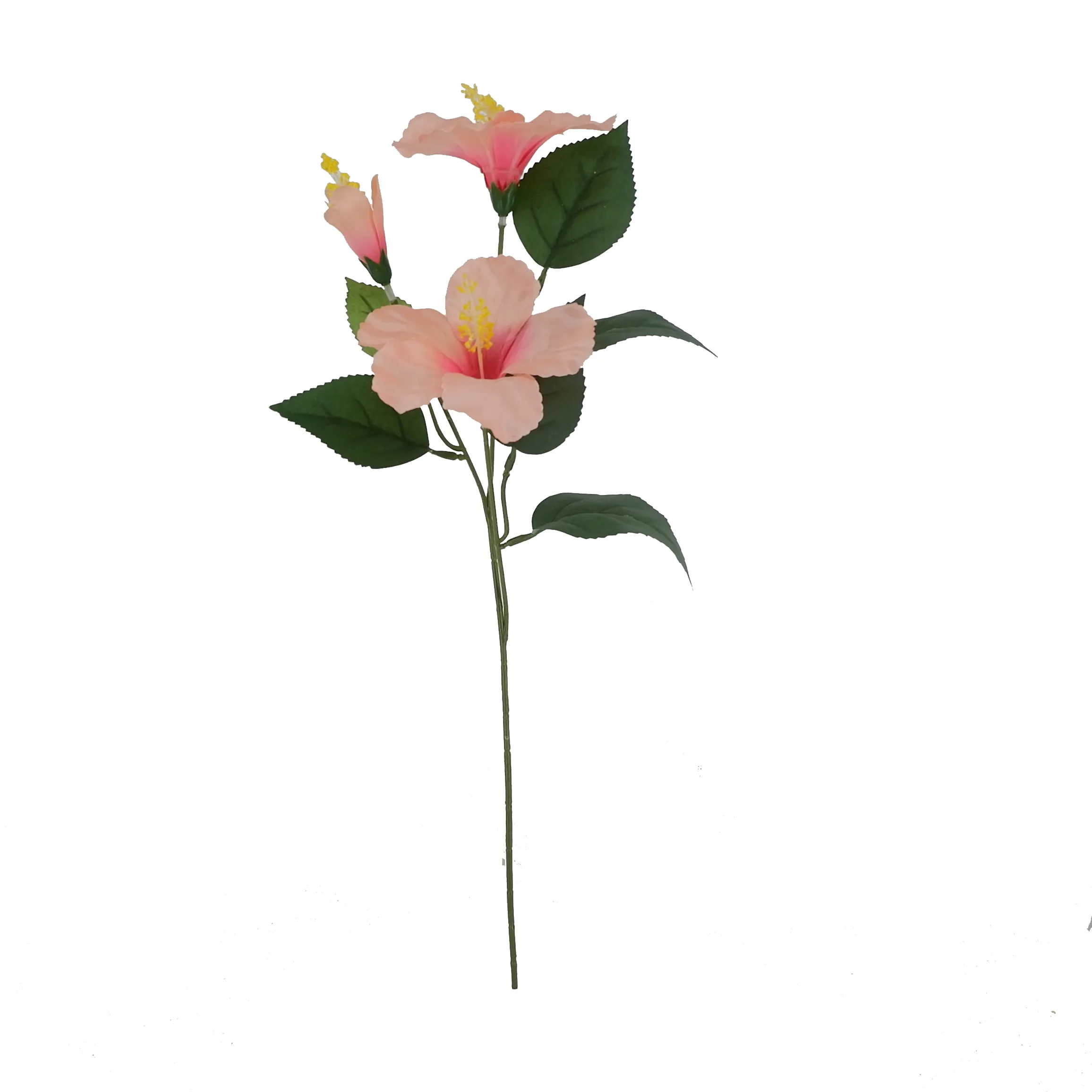 2021 novas flores artificiais de hibisco, verão, 3 flores para casamento, decoração de casa