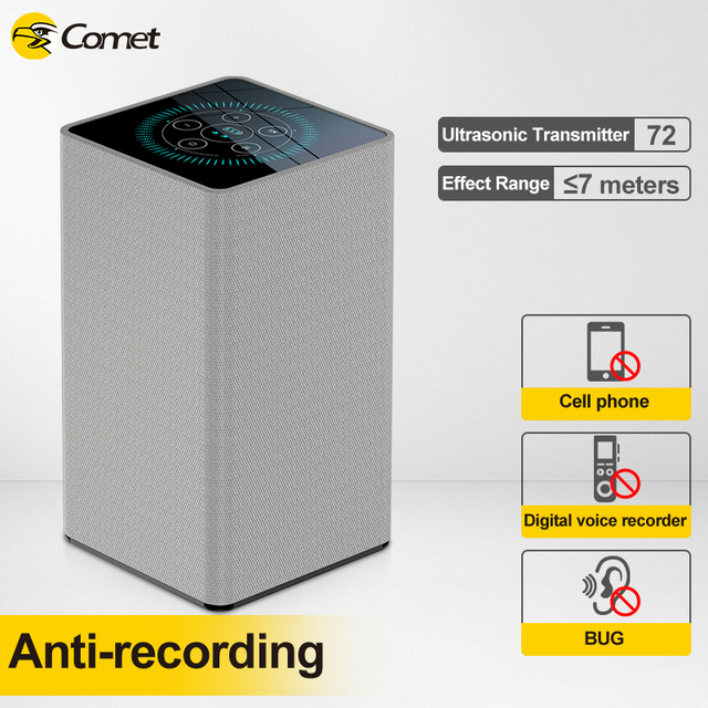 Anti Recording Device Audio Blocker with Built-in Battery ABS+Copper Material for Conversation Privacy Protection