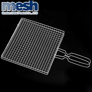 QUNKUNシルバーBBQグリルワイヤメッシュ304または201ステンレススチール耐久性と耐候性27x27x25cm - Product Image 3