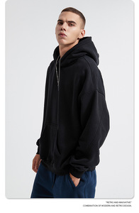 Nouvel Arrivage Personnalisation Disponible Coton 400 g/m² Uni Hiver Décontracté Respirant Écologique Anti-plis Coupe Classique à Capuche - Product Image 3