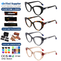 Lunettes de vue anti-lumière bleue de qualité supérieure, monture en acétate surdimensionnée pour hommes et femmes, style œil de chat, fabriquées en Chine