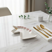 Hengfei Céramique Porcelaine Dolomite Art Déco, Récipient à bibelots décoratif personnalisé en forme de licorne, mobile, pour rangement cosmétique et décoration intérieure