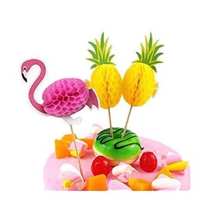 3D Flamingo Pineapple <b>Cake</b> Decoration Honeycomb Fork Insert Birthday Party <b>Supplies</b> <b>Cake</b> <b>Decorating</b> Inserts - Product Image 1