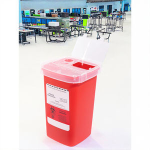حاوية طبية بلاستيكية للاستخدام مرة واحدة لجمع النفايات الطبية في المستشفيات وتعقيمها بالأوزون، تستخدم للمحاقن والإبر - Product Image 4