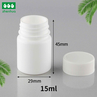 Conteneur en plastique brun HDPE de 15 ml pour capsules pour animaux de compagnie