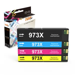 Topjet 973XL 973X 973 Cartucho de tinta de color compatible Premium para impresora de inyección de tinta HP HP973 HP973x Pagewide Pro 477dw 452dw