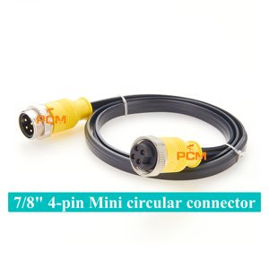 Connecteur circulaire miniature 1M 7/8\" à 4 positions, 4 broches, <span class=keywords><strong>double</strong></span> extrémité, avec câble d'alimentation et connecteur de capteur, filetage 7/8\"-16UN - Product Image 3