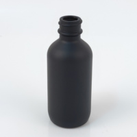 Flacons compte-gouttes à pipette ronde en verre pour huiles essentielles noires mates de 1oz 2 oz 4 oz avec compte-gouttes Flacon Boston de 60ml 120ml
