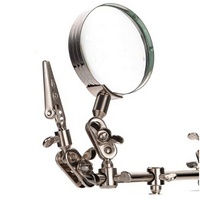 MG16126 Glass Auxiliary Clip Magnifier Third Hand Clamp with Base 60mm Lens
