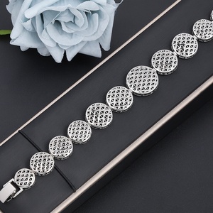 Bracelet JXX en laiton plaqué argent, style hip-hop ajouré, chaîne à maillons pour hommes, vente en gros usine - Product Image 3