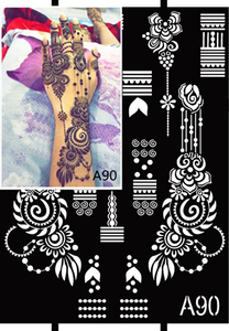 Reusable Henna <strong>Tattoo</strong> Stencils Kit 9 Sheets of Mehendi Stencils for Hands Forearm DIY Indian <strong>Temp</strong> <strong>Tattoos</strong> for Women Girls - Product Image 5