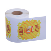 Étiquette autocollante personnalisable en vinyle avec code-barres pour pot de miel naturel brut, fournitures d'apiculture, adhésif acrylique permanent