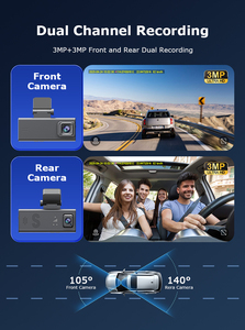 Ubox Telecamera da Cruscotto 4G a Doppia Lente CMOS 3MP, Telecamera di Sicurezza per Veicoli, Monitoraggio Sentinel, Rilevamento Collisioni e Graffi, Radar GPS - Product Image 4