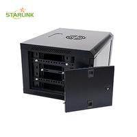 Rak Kabinet Server Starlink Black Pivot Frame 6U 19 inci untuk Pemasangan di Dinding, Tersedia