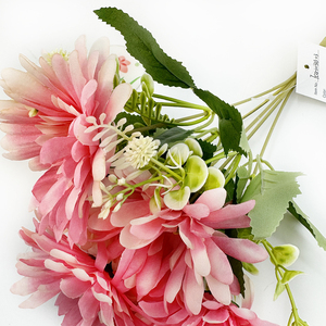 Ramo de Flores Artificiales Crisantemo Arreglo Floral Funerario de Seda <span class=keywords><strong>para</strong></span> Decoración de Tumbas y Cementerios - Product Image 4