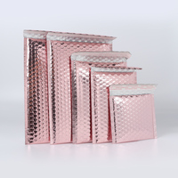 Sobres acolchados con burbujas de polietileno, color oro rosa, para regalo, envío, mensajería