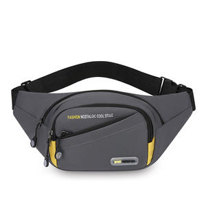 Sac de taille sport tendance pour hommes, grande capacité, multi-couches, en tissu Oxford, sangle détachable, pour voyage en plein air, usage quotidien - Product Image 1