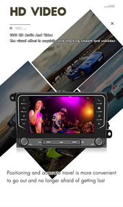 Đầu DVD ô tô 2DIN 7 inch tích hợp Carplay, Android Auto, GPS, Bluetooth, USB, RDS, FM, DVR với màn hình cảm ứng điện dung dành cho xe VW - Product Image 6