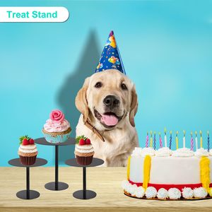Lot de 3 supports à gâteaux en acrylique, présentoirs à desserts, supports à <span class=keywords><strong>cupcakes</strong></span>, pour mariage, événement, fête d'anniversaire, vitrine, pâtisserie, bonbons, pizza - Product Image 4