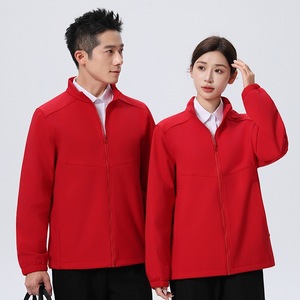 Autumn Winter Warm Fleece Stand Collar Softshell <b>Jacket</b> Unisex Windproof Outdoor Workwear Outerwear - Product Image 3