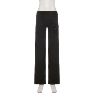 Pantalon de yoga taille haute extensible Y2K Hot Girl avec poches cargo, polyvalent et décontracté pour femme - Product Image 6