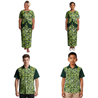 Chemises populaires pour hommes, chemises pour garçons, chemises à col découpé, Puletasi pour femmes, Puletasi pour filles, vêtements de fête et de bal polynésiens, tenues assorties parent-enfant