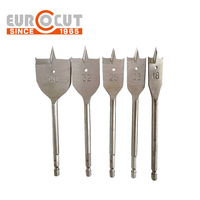 EUROCUT Toronto 1/4 "SDS Shank Spade Bit Broca Boiseries Forets Mèche plate pour percer le bois