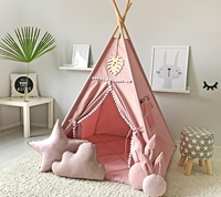 Tente Tipi à Ouverture Rapide pour Dormir la Nuit Comprend un Sac de Transport et des Lumières Tente Tipi pour Enfants - Tissu PVC Quatre Saisons Double Couche