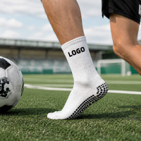 Chaussettes de football personnalisées pour jeunes, antidérapantes, en coton tricoté, avec logo OEM, faible MOQ, pour l'entraînement de football