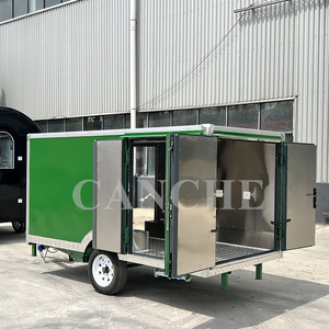 Tienda de comida móvil personalizada con ruedas, camión de comida estándar americano con ventana de vidrio, carrito de helados, furgoneta de hamburguesas a la venta - Product Image 4