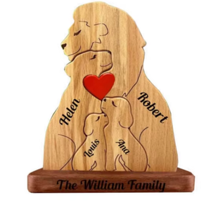 Puzzle en bois de la <span class=keywords><strong>famille</strong></span> <span class=keywords><strong>du</strong></span> <span class=keywords><strong>Roi</strong></span> <span class=keywords><strong>Lion</strong></span> Simba, artisanat en bois, puzzle, cadeau pour la fête des mères, décoration - Product Image 3