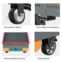 Robot de logistique d'entrepôt, chariot porte-conteneurs de 300 kg avec télécommande et évitement de obstacles par laser, AGV robuste pour la fabrication
