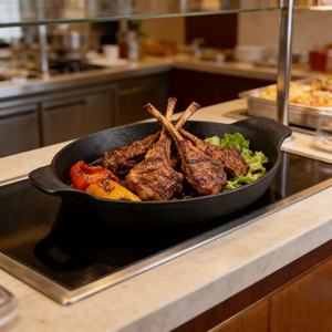 Poêle à griller commerciale à double poignée en <span class=keywords><strong>fonte</strong></span> antiadhésive, facile à nettoyer, pour <span class=keywords><strong>barbecue</strong></span> et cuisinière à induction, fournie directement par le fabricant - Product Image 6