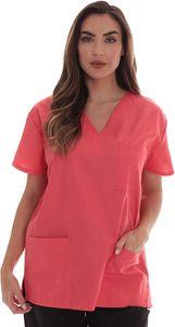 Femmes Hommes Vêtements de travail Manches courtes Col en V Tops + Pantalon Gommage Uniforme Salopette Soins Infirmiers Travail Uniformes Médicaux Costumes