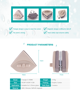 <span class=keywords><strong>Cepillo</strong></span> magnético <span class=keywords><strong>para</strong></span> limpieza de <span class=keywords><strong>ventanas</strong></span>, ajustable, doble cara, cristal, 5-35mm - Product Image 6