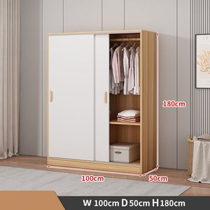 Penjualan laris lemari pakaian kayu sederhana Modern lemari penyimpanan desain pintu geser - Product Image 4